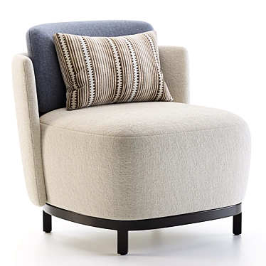 Stylish "Darrington" Armchair in Corona Legacy Mtl 3D model image 1 