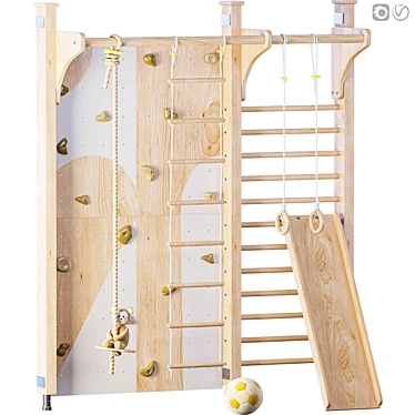  Multifunctional Adjustable Gym Climbing Frame 3D model image 1 