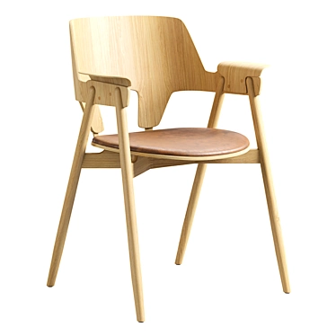 Ergonomic Woodpecker Design Chair 3D model image 1 