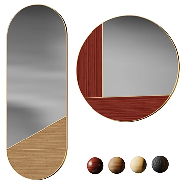 Mendel Modern Wall Mirrors 3D model image 1 