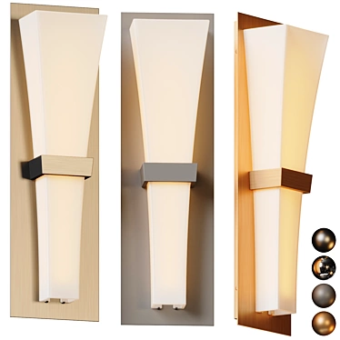 Architectural Metal Wall Sconce 3D model image 1 