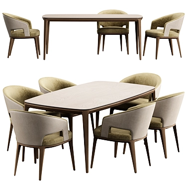 ErgoCrop Chair & Table Set 3D model image 1 