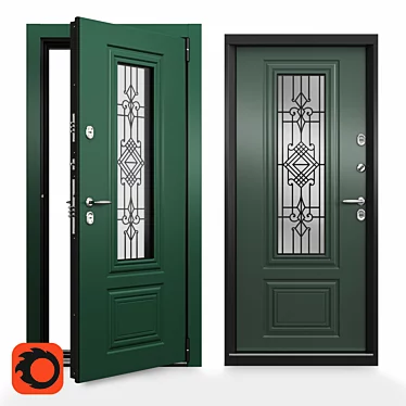 Snegir PRO Cold-Resistant Street Door 3D model image 1 