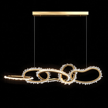 Luxury Crystal LED Pendant Light 3D model image 1 