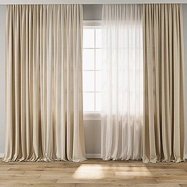 Max 2014 Curtain 3D Model 3D model image 1 