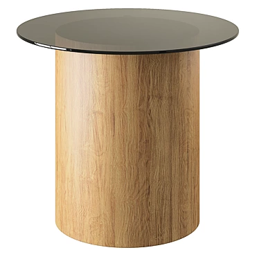 Modern Matcha Glass Side Table 3D model image 1 