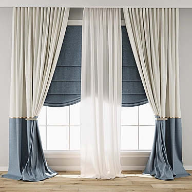 Curtain 885 3D Model Set 3D model image 1 