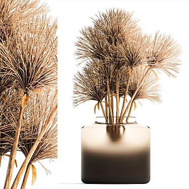 Stylish Dried Flower Bouquet 3D model image 1 