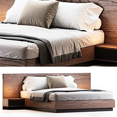 Modern Pechy Bed Set 3D model image 1 