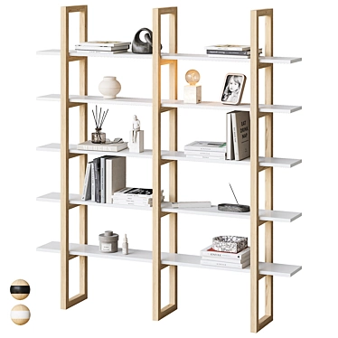 Rokvud Light Minimalist Shelf 3D model image 1 