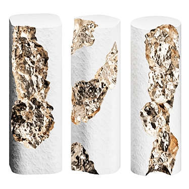 Gypsum & Metal Sculpture Set 3D model image 1 