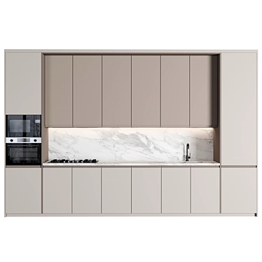 Modern Kitchen Module: 4K Marble 3D model image 1 