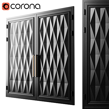 Modern Black Loft Gate 3D 3D model image 1 