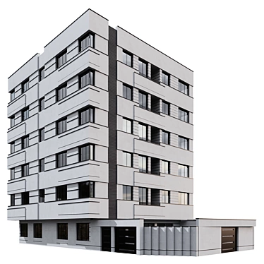 Multi-Floor Residential Building Kit 3D model image 1 