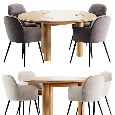 Modern Dining Set 82 Furniture 3D model image 1 