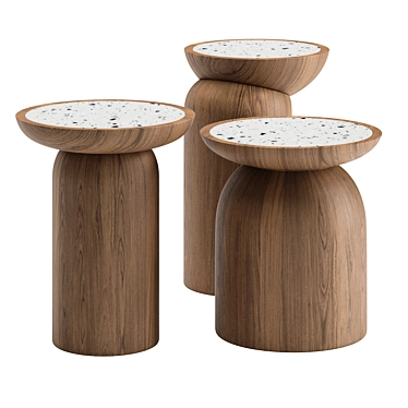 Sleek Mezcalitos Side Tables 3D model image 1 