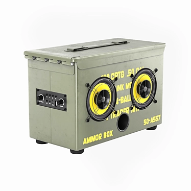 Vintage Ammo Box Speaker 3D model image 1 