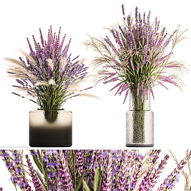 Field Flowers Bouquet Set 3D model image 1 