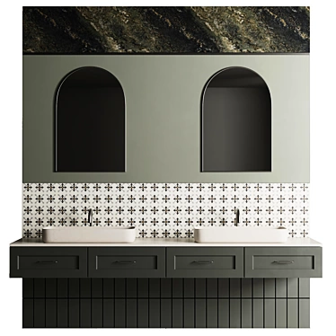 Omnires Y Bathroom Furniture Set 3D model image 1 