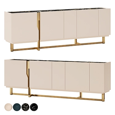 Modern Italian Mirage Sideboard by Cantori 3D model image 1 