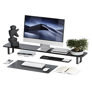 Apple-themed Desk Decor Set 3D model image 1 