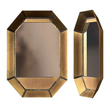 Luxury Modern Eluard O Mirror 3D model image 1 