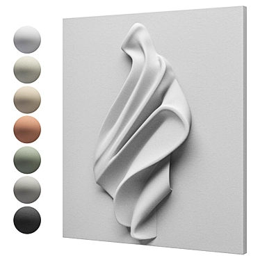 Embossed Wall Panel Art 3D model image 1 