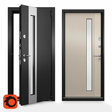 Snegir PRO Outdoor Thermal Door 3D model image 1 