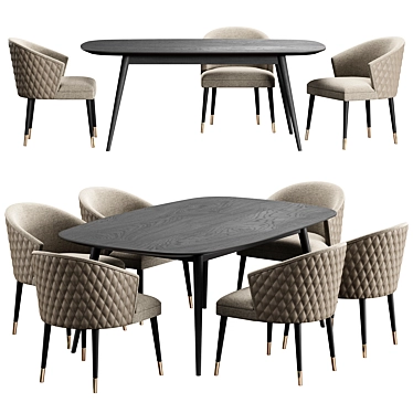 Modern HER 042 G Furniture Set 3D model image 1 