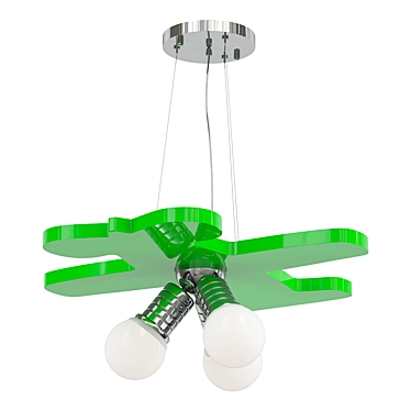 Kids Acrylic Chandelier: Battle-Plane 3D model image 1 