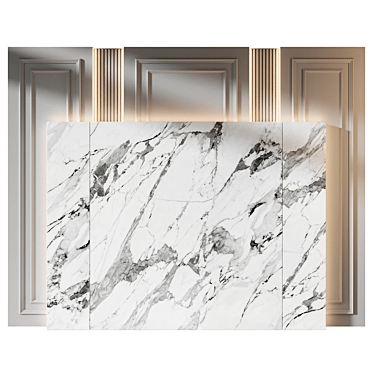 Natural Wood Marble Wall Panel 3D model image 1 