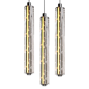 Sleek Pendant Light Fixture 3D model image 1 