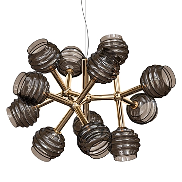 Beehive Glass Molecule Pendant Jewelry 3D model image 1 