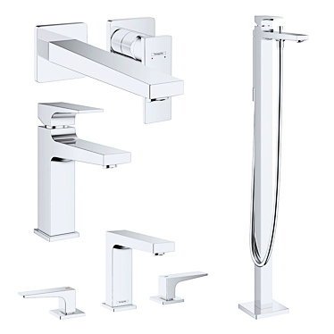 Hansgrohe Metropol Mixer Set 3D model image 1 