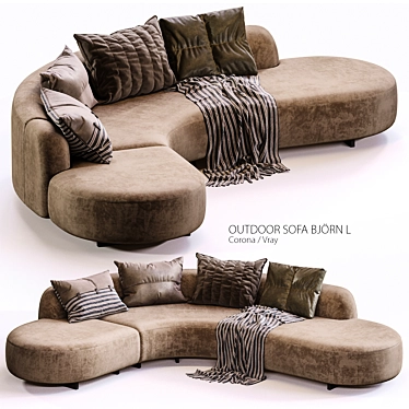 Luxury Outdoor Björn L Sofa 3D model image 1 