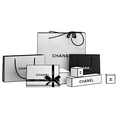 Designer Chanel Gift Packaging 3D model image 1 