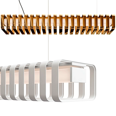 Modern Sleek Spine Aluminium Pendant 3D model image 1 