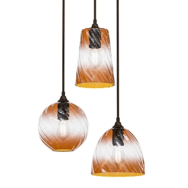 Brown Pick-n-Mix Pendant Light 3D model image 1 