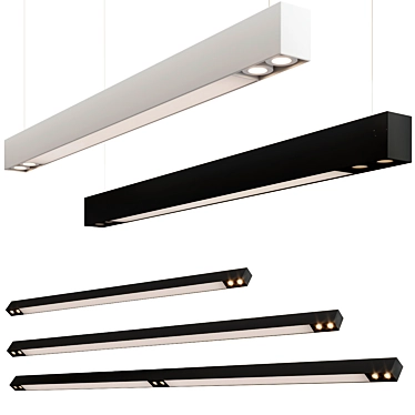 Modern Aluminum LED Linear Lighting 3D model image 1 