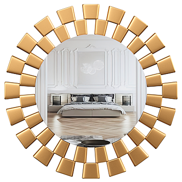 Contemporary Porsha Accent Mirror 3D model image 1 