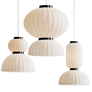 Elegant Renne Pendant Lights Shine 3D model image 1 