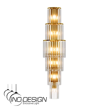 Inodesign Rome Crystal Chandelier Gold 3D model image 1 