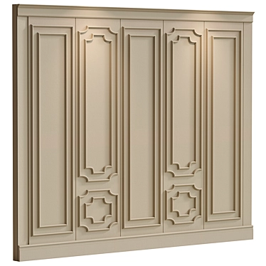 Versatile Decorative Plaster Moulding 3D model image 1 