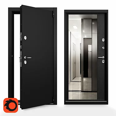 Ultimate Cold-Resistant Outdoor Door 3D model image 1 