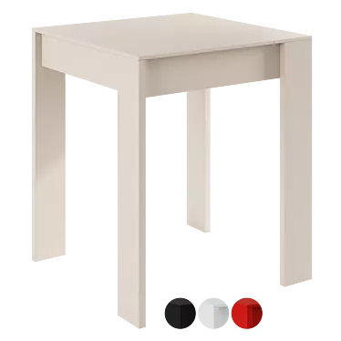 Modern Beech Side Table Monochrome 3D model image 1 