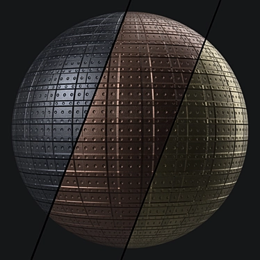 Seamless Metal Panels: PBR 4K 3D model image 1 