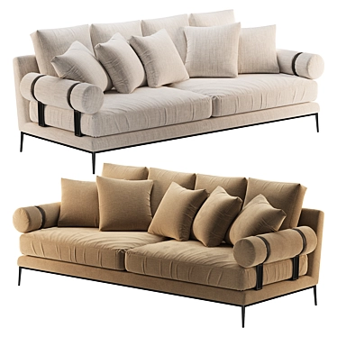 Sleek Atoll Sofa Set 3D model image 1 