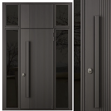 Modern Entry Door Set27 3D model image 1 