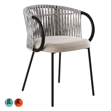 Stylish Chair Tuka by Connubia 3D model image 1 