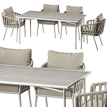 Elegant Sette Garden Ewo Dining 3D model image 1 